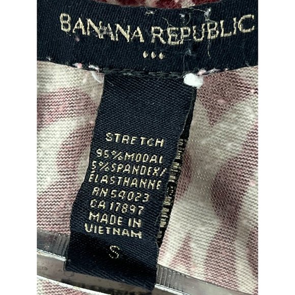 Banana Republic Women's Top Size Small Stretch Sleeveless V Neck Rusty Red and W - Picture 10 of 11